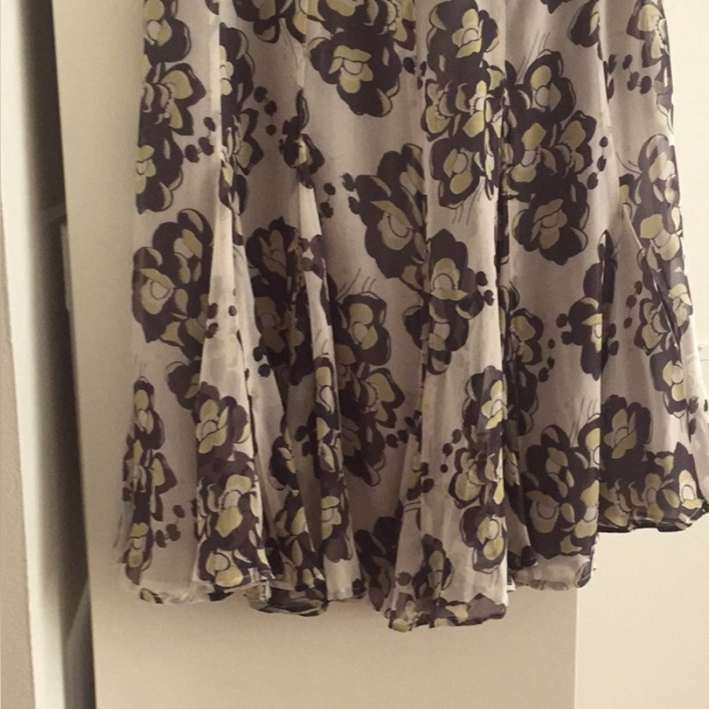 Club Monaco floral print silk skirt